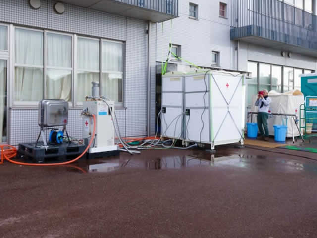 日本赤十字社の給湯ボイラー