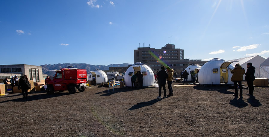 イタリア式避難所システムをもとにした実動訓練